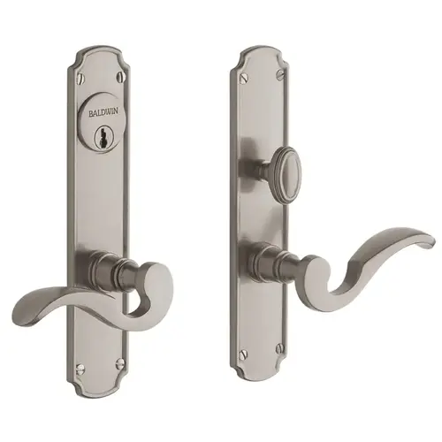 Bismark Double Cylinder Entry Mortise Lock Trim Satin Nickel Finish Bismark Double Cylinder Entry Mortise Lock Trim Satin Nickel Finish