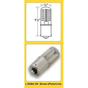 CORONA LIGHTING INC L-EDBA-2W Corona Light Bulb 2W Led Bayonet 2700K 360 Deg Flood 200L 5 Yr