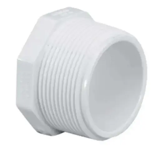 3/4" Plug PVC Sch. 40 MPT White 3/4" Plug PVC Sch. 40 MPT White
