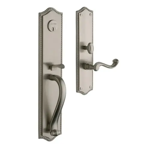 Bristol Right Hand Full Dummy Mortise Lock Trim Blank Plates Lifetime Satin Nickel Finish Bristol Right Hand Full Dummy Mortise Lock Trim Blank Plates Lifetime Satin Nickel Finish