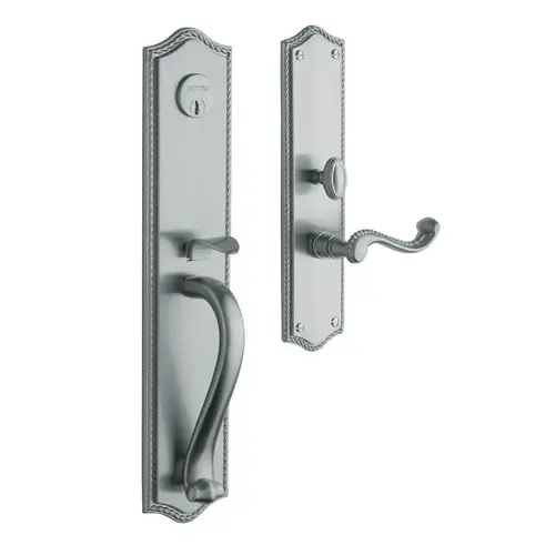 Bristol Left Hand Full Dummy Mortise Lock Trim Blank Plates Satin Chrome Finish Bristol Left Hand Full Dummy Mortise Lock Trim Blank Plates Satin Chrome Finish