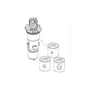 Paramount 004617400001 PVR Nozzle with Twist Lock Caps, 1/4", 3/8", 5/8", White