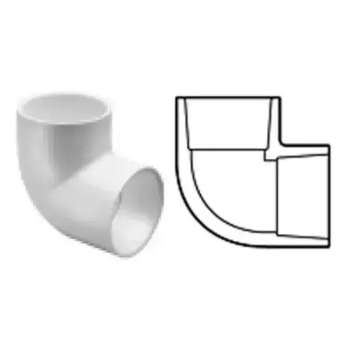 2" 90 Elbow PVC Sch. 40 Slip White