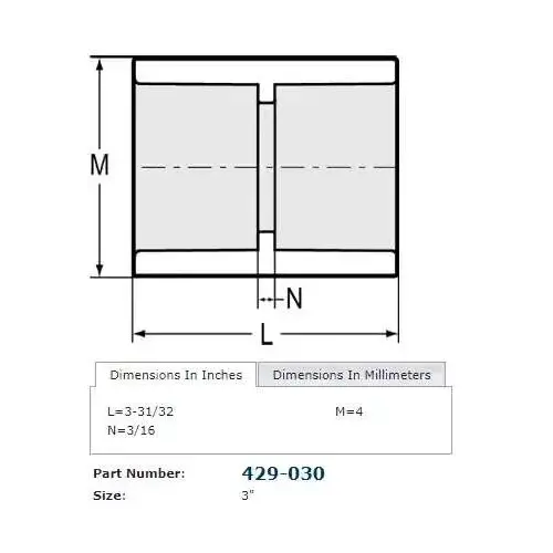 3" Coupling PVC Sch. 40 Slip White 3" Coupling PVC Sch. 40 Slip White