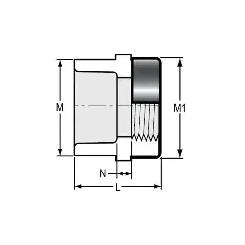 Sch. 40 PVC Adapter 1-1/2 in. Socket x Special Reinforced FIPT Standard Sch. 40 PVC Adapter 1-1/2 in. Socket x Special Reinforced FIPT Standard