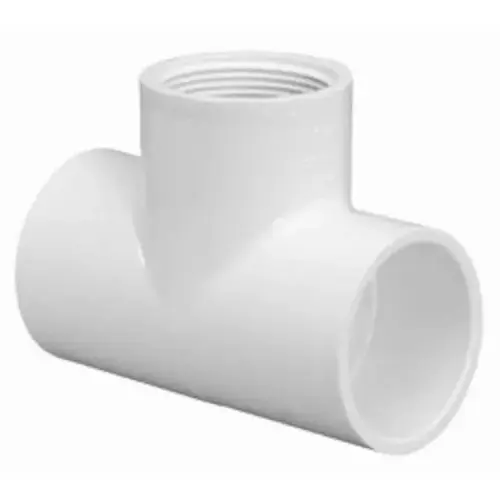 1-1/2" Tee PVC Sch. 40 Slip x FPT White 1-1/2" Tee PVC Sch. 40 Slip x FPT White