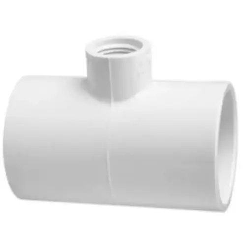 1-1/4" x 1-1/4" x 3/4" Tee PVC Sch. 40 Slip x Slip x FPT White 1-1/4" x 1-1/4" x 3/4" Tee PVC Sch. 40 Slip x Slip x FPT White