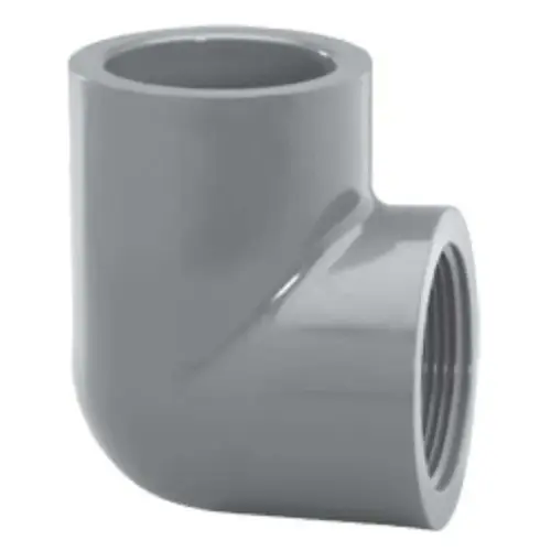 2" 90 Elbow PVC Sch. 80 Slip x FPT Gray 2" 90 Elbow PVC Sch. 80 Slip x FPT Gray
