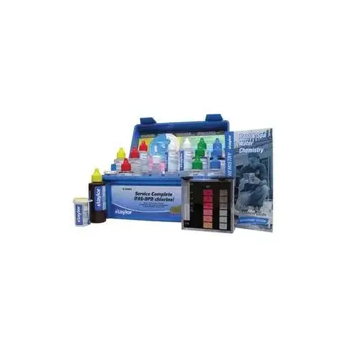 Service Complete Kit Chlorine Ph Aklalinity Hardness CYA 2 OZ pack of 8 Service Complete Kit Chlorine Ph Aklalinity Hardness CYA 2 OZ pack of 8