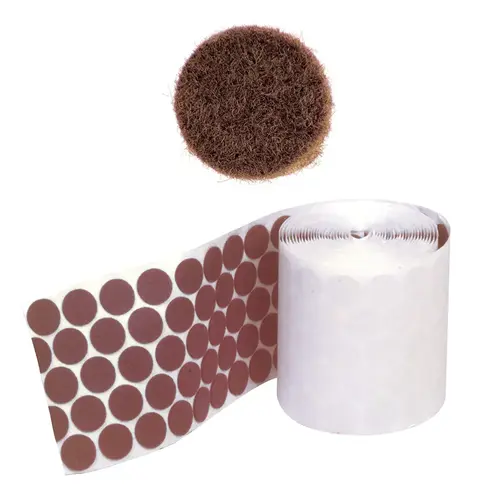 Brown 3/4" x 1/16" Felt Glass Protectors