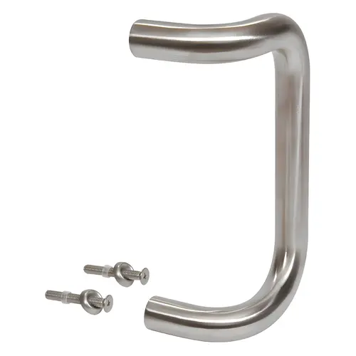 8" Brushed Stainless Solid Offset Pull Handle, Stainless Steel Material, 8" Center To Center, Brushed Stainless Steel Finish 8" Brushed Stainless Solid Offset Pull Handle, Stainless Steel Material, 8" Center To Center, Brushed Stainless Steel Finish