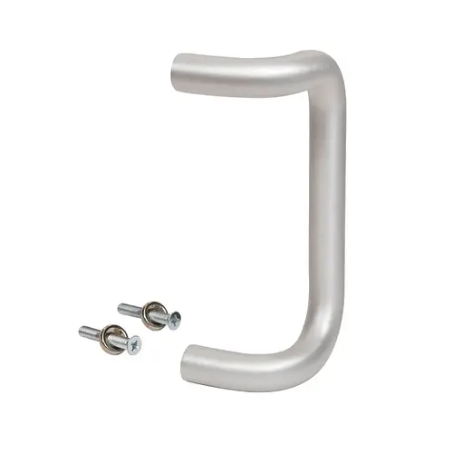 8" Clear Anodized Solid Offset Pull Handle
