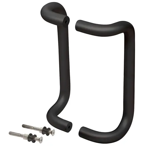 10" Dark Bronze Offset Pull Handles Back-To-Back, Aluminum Material, 10" Center To Center, Dark Bronze Finish 10" Dark Bronze Offset Pull Handles Back-To-Back, Aluminum Material, 10" Center To Center, Dark Bronze Finish
