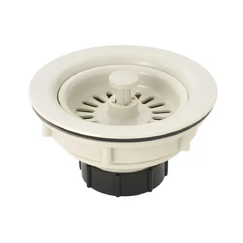 Basket Sink Strainer, Almond Plastic, 3.5-In. Basket Sink Strainer, Almond Plastic, 3.5-In.