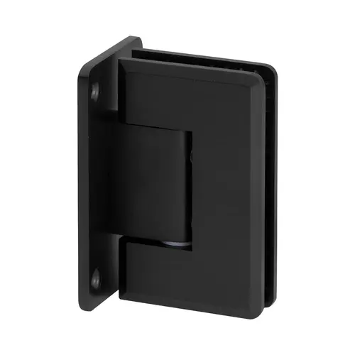 Matte Black Wall Mount with Full Back Plate Adjustable Coronado Beveled Series Hinge