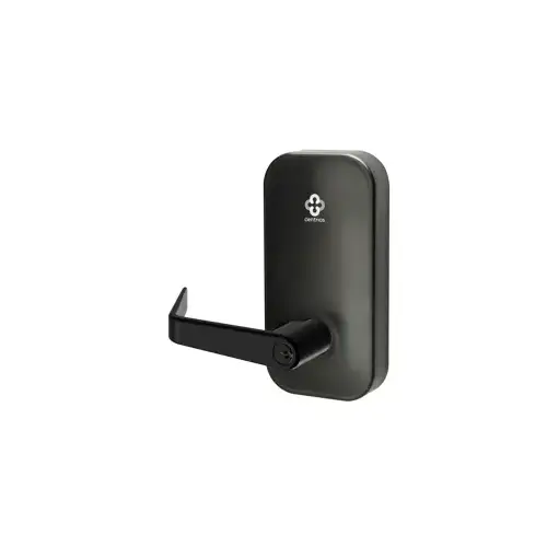 Bluetooth Mobile Access Cylindrical Lock, Augusta Lever, 6-Pin Para Keyway, 2-3/4" Backset, Grade 1, (4 AA Batteries), BSP Black Suede