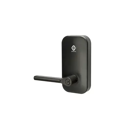 Bluetooth Mobile Access Cylindrical Lock, TB Lever, 6-Pin Para Keyway, 2-3/4" Backset, Grade 1, (4 AA Batteries), BSP Black Suede