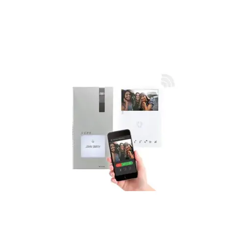 Quadra Kit and Mini HF, (1) EX-DSM Door Station, (1) Power Supply (1209/4), (1) Mini Monitor Hands Free with Wi-Fi