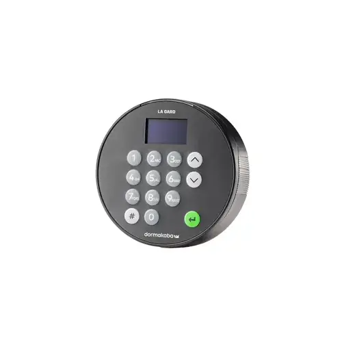 Electronic Safe Lock, 702 Keypad, Display, Standard Profile Black, 18" Cable, 1 Master/1 Manager/28 Users, 2 x 9 Volt Batteries