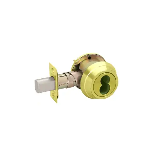 FSIC Deadbolt Single Cylinder, Full Size Interchangeable Core, Less Core, 2-3/8 to 2-3/4 Adjustable Backset, Grade 1, 605/US3 Bright Brass FSIC Deadbolt Single Cylinder, Full Size Interchangeable Core, Less Core, 2-3/8 to 2-3/4 Adjustable Backset, Grade 1, 605/US3 Bright Brass