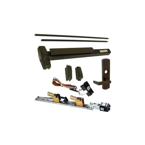 KIT - QEL (Quiet Electric Latch Retraction), RX (Request to Exit Switch), SVR (Surface Vertical Rod) Exit Device, 996L-06 Lever Trim, LHR Left Hand Reverse/Reversible Handing, 36" x 84", Grade 1, 710 Dark Bronze KIT - QEL (Quiet Electric Latch Retraction), RX (Request to Exit Switch), SVR (Surface Vertical Rod) Exit Device, 996L-06 Lever Trim, LHR Left Hand Reverse/Reversible Handing, 36" x 84", Grade 1, 710 Dark Bronze
