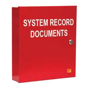 Space Age Electronics Inc SSU00689 System Record Document Box with USB Tab 12" x 13" x 3", Red
