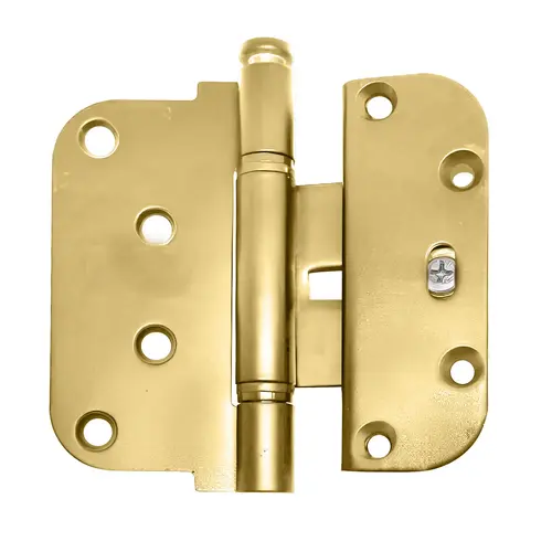 Ultimate 2D Adjustable Steel Guide Hinge Removable Pin Polished Brass Finish