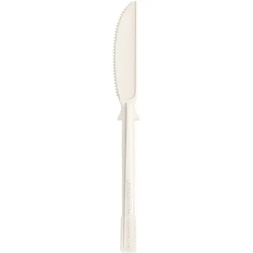 Smartstock Series-T Compost Disposable Plastic Knife Natural