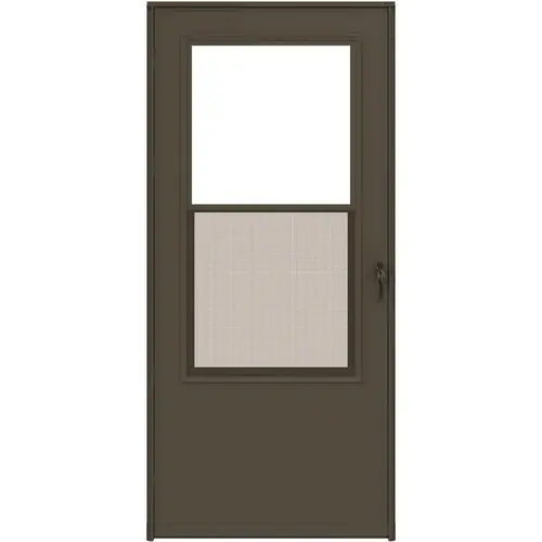Life-Core Composite Surface Single-Vent Storm Door, 36" X 80", Bronze Brown