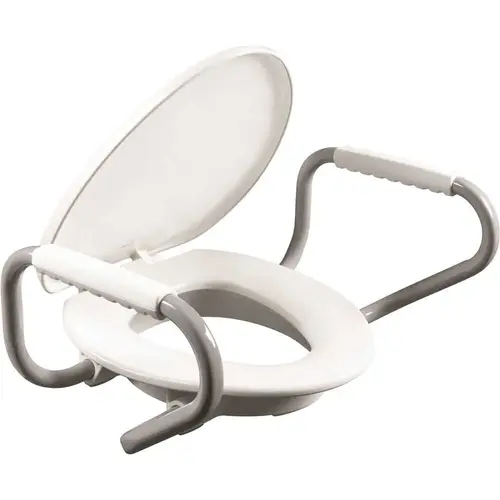 Assurance Clean Shield Round 3" Raised Premium Plastic Toilet Seat White Assurance Clean Shield Round 3" Raised Premium Plastic Toilet Seat White