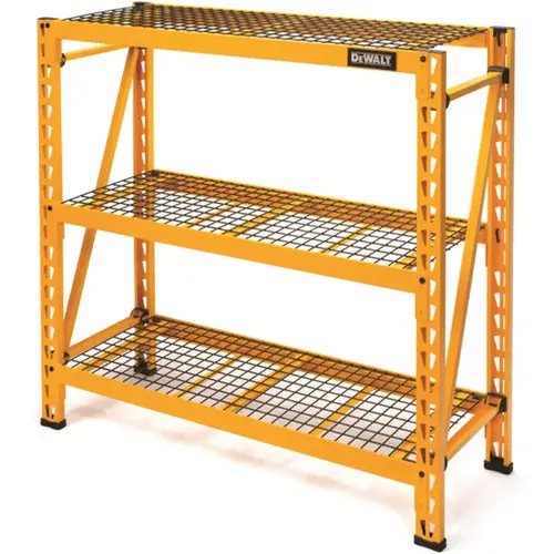 4-Foot Tall, 3 Shelf Steel Wire Deck Industrial Storage Rack 4-Foot Tall, 3 Shelf Steel Wire Deck Industrial Storage Rack