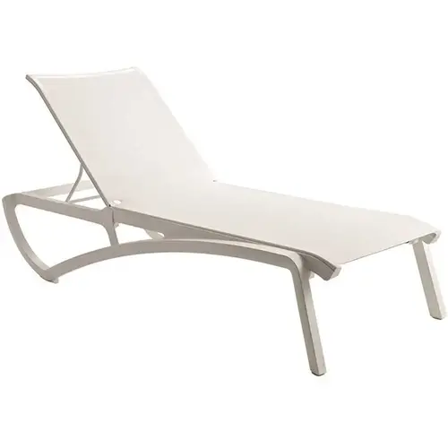 Sunset Chaise Lounge White/gw