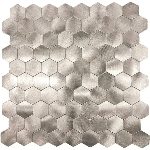 Hex Tile, Sliver, 12" X 12"