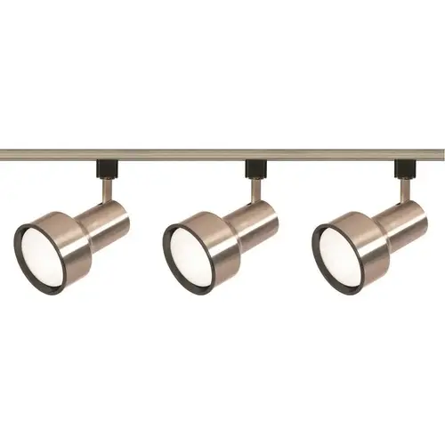 Nuvo Brushed NICKEL Three-Light R30 Step Cylinder Track Kit