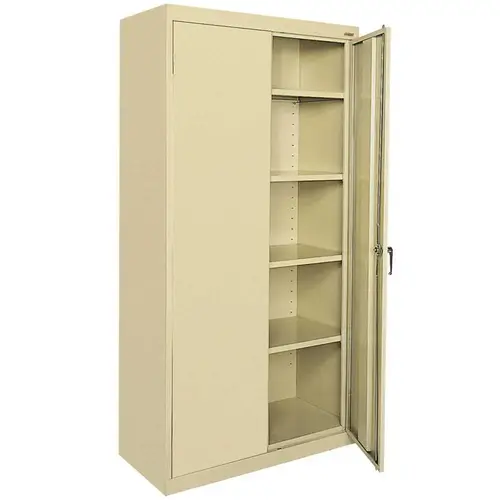 36-In W X 72-In H X 18-In D Steel Freestanding Garage Cabinet, Putty 36-In W X 72-In H X 18-In D Steel Freestanding Garage Cabinet, Putty