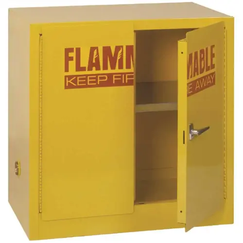 Yellow Steel Safety Cabinet For Flammable Liquids,22 Gallon Capacity Yellow Steel Safety Cabinet For Flammable Liquids,22 Gallon Capacity