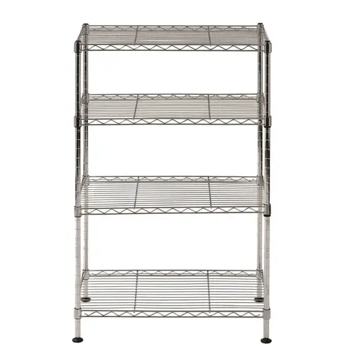 4-Shelf Light Duty Chrome Wire Shelving Unit