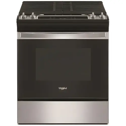 30 In. 5.0 Cu. Ft. 4 Burner Gas Slide-In Range, Self Clean, Stainless Steel, ADA