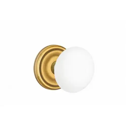 Ice White Dummy with Regular Rose and CF Mechanism French Antique Brass Finish Pair Ice White Dummy with Regular Rose and CF Mechanism French Antique Brass Finish Pair