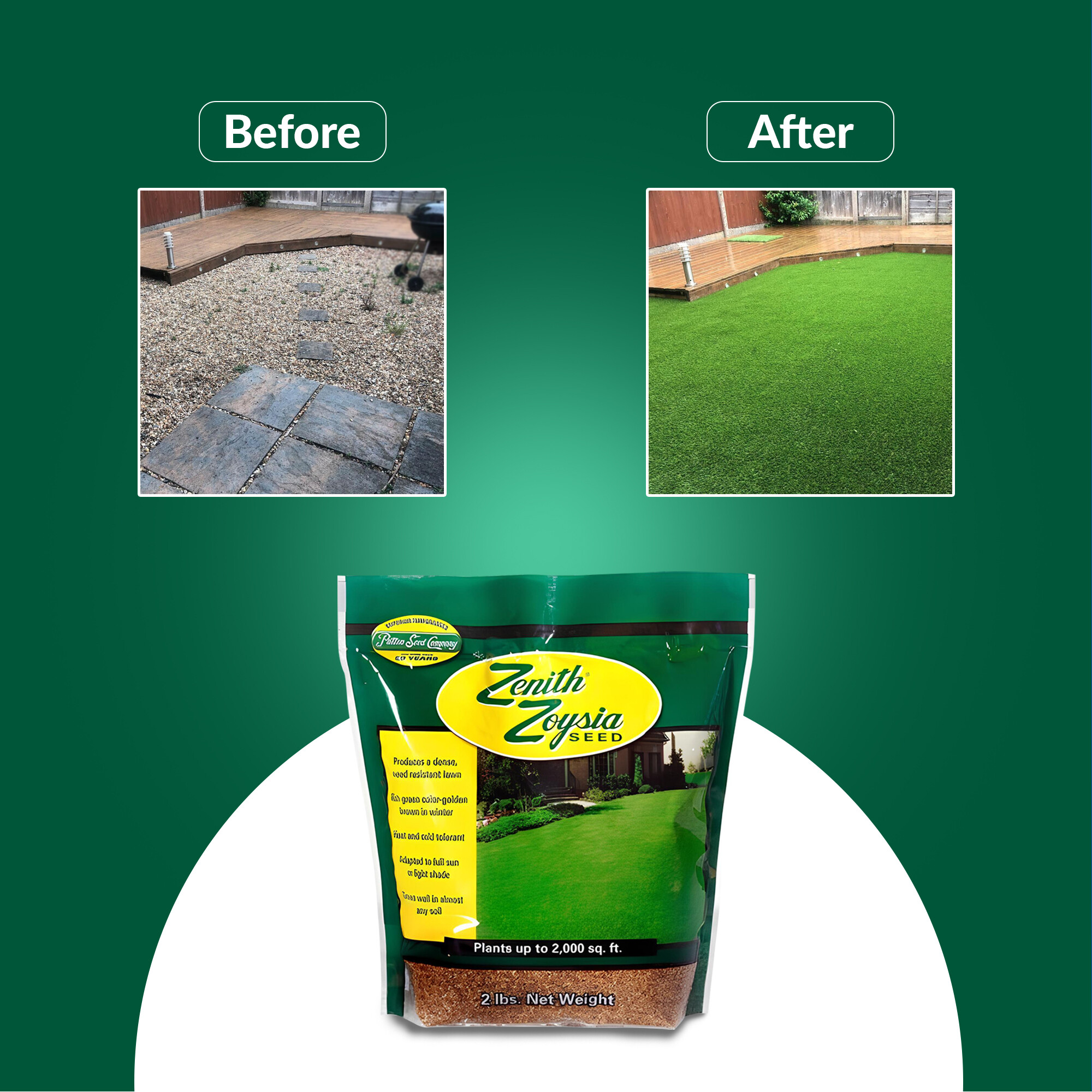 Patten Seed Company Z-2# Zenith Zoysia Grass Seed 2-lbs Buy Now, image size:2000x2000