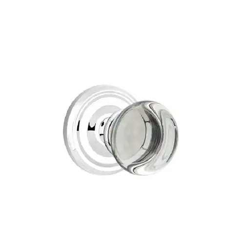 Providence Crystal Knob Clear Passage With Regular Rose Bright Chrome Finish Providence Crystal Knob Clear Passage With Regular Rose Bright Chrome Finish
