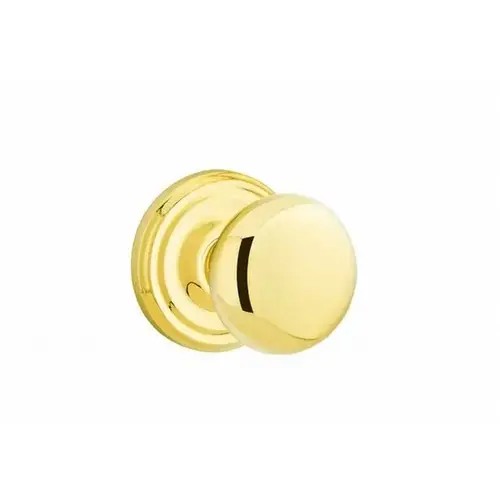 Providence Knob Passage With Regular Rose Bright Brass Finish Providence Knob Passage With Regular Rose Bright Brass Finish