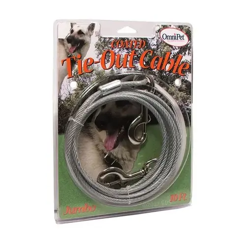 10 ft Heavy Duty Tie-Out Cable Jumbo - Silver 10 ft Heavy Duty Tie-Out Cable Jumbo - Silver