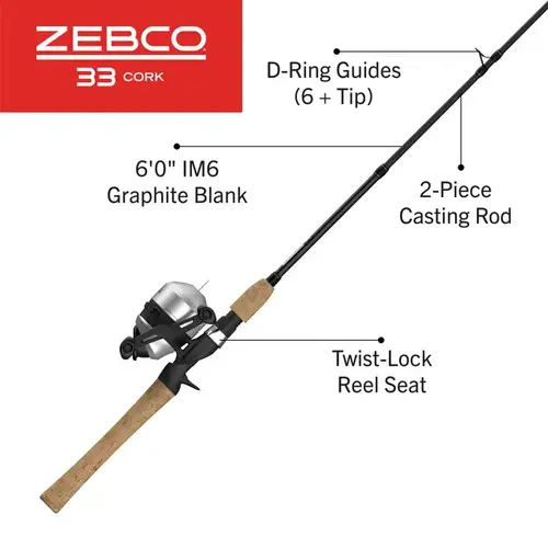 Zebco 33 Cork Spincast Combo