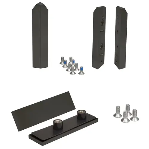 Matte Black Zero Hinge Accessory Kit for 90 Degree & 45 Degree Applications Matte Black Zero Hinge Accessory Kit for 90 Degree & 45 Degree Applications