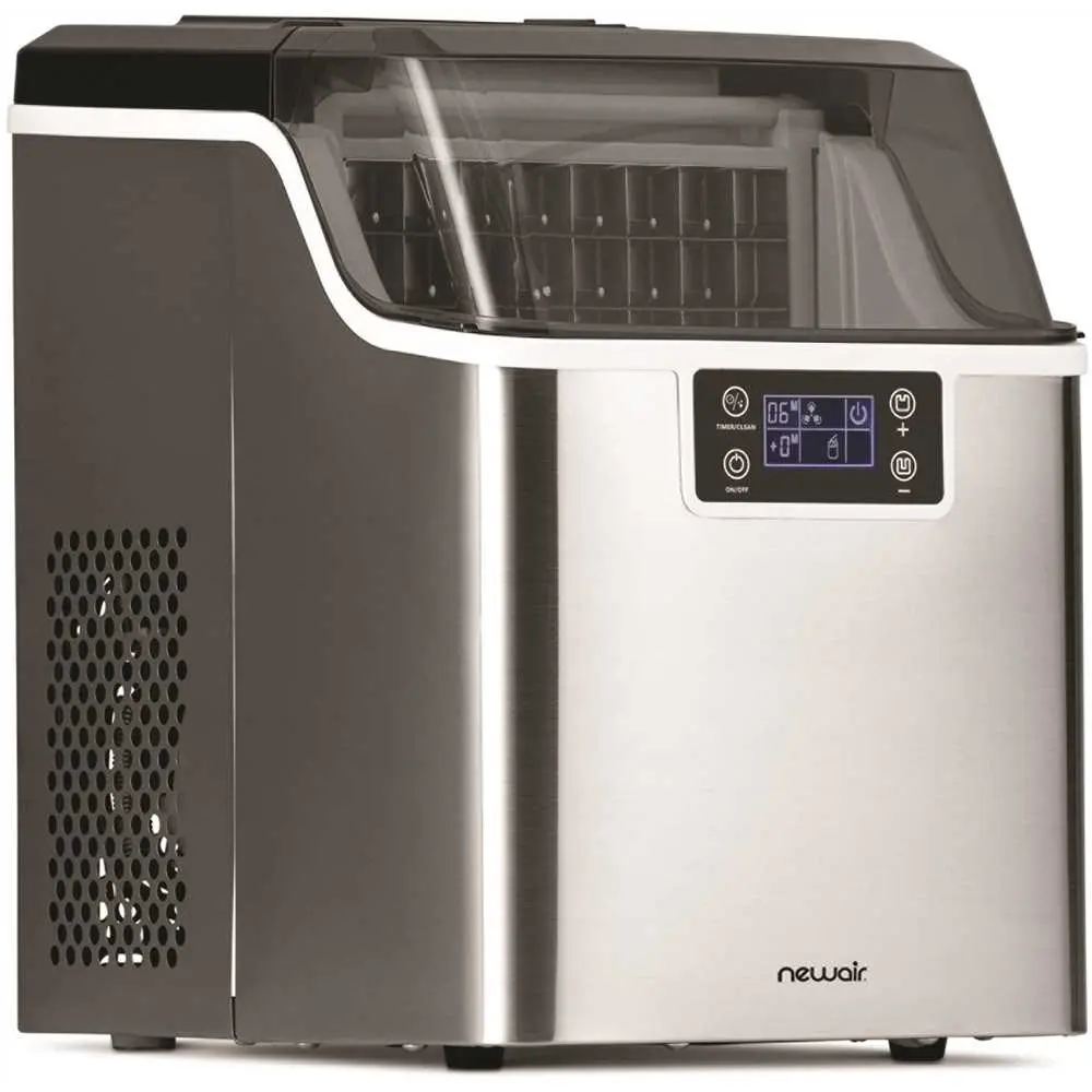 NewAir Countertop Clear Ice Maker With Frozenfalltm Technology NIM045SS00
