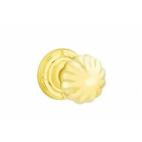 Melon Dummy with Ribbon And Reed Rose and CF Mechanism Bright Brass Finish Pair Melon Dummy with Ribbon And Reed Rose and CF Mechanism Bright Brass Finish Pair