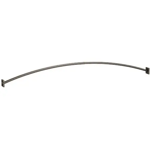 Triva Adjustable Curved Shower Rod Matte Black Finish