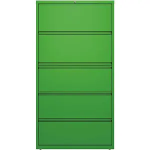 Hirsh Industries 21998 6 Shelf Metal Bookcase 82" H Putty