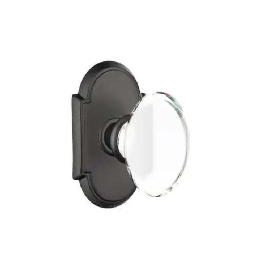 Hampton Crystal Knob Dummy Pair With # 8 Style Rose Flat Black Finish Hampton Crystal Knob Dummy Pair With # 8 Style Rose Flat Black Finish